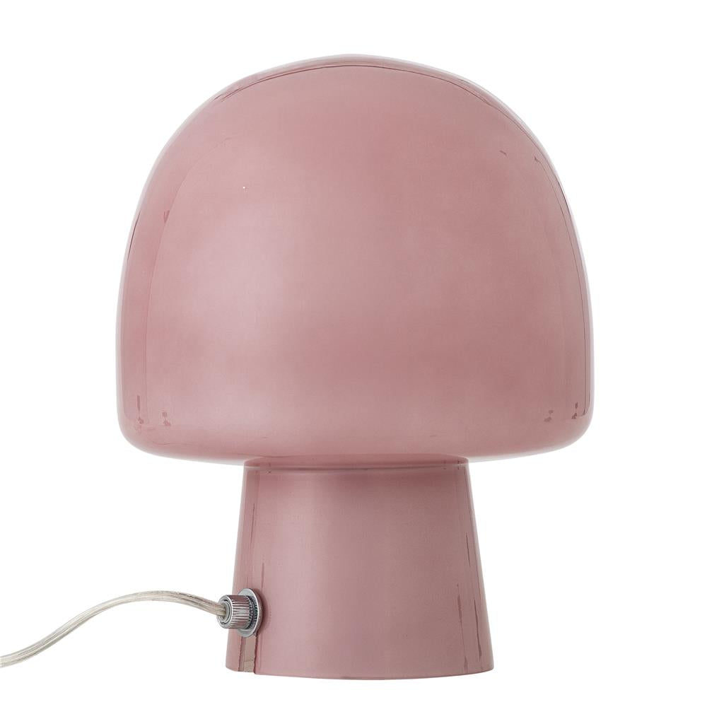 Bloomingville Paddy Tischlampe Rosa Glas 26,5 cm