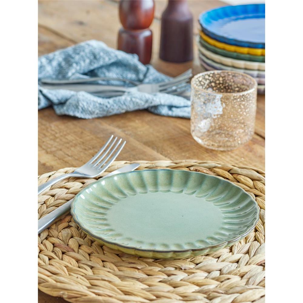 Bloomingville Latina Teller, Grün, 20 cm, Steingut, dänisches Design