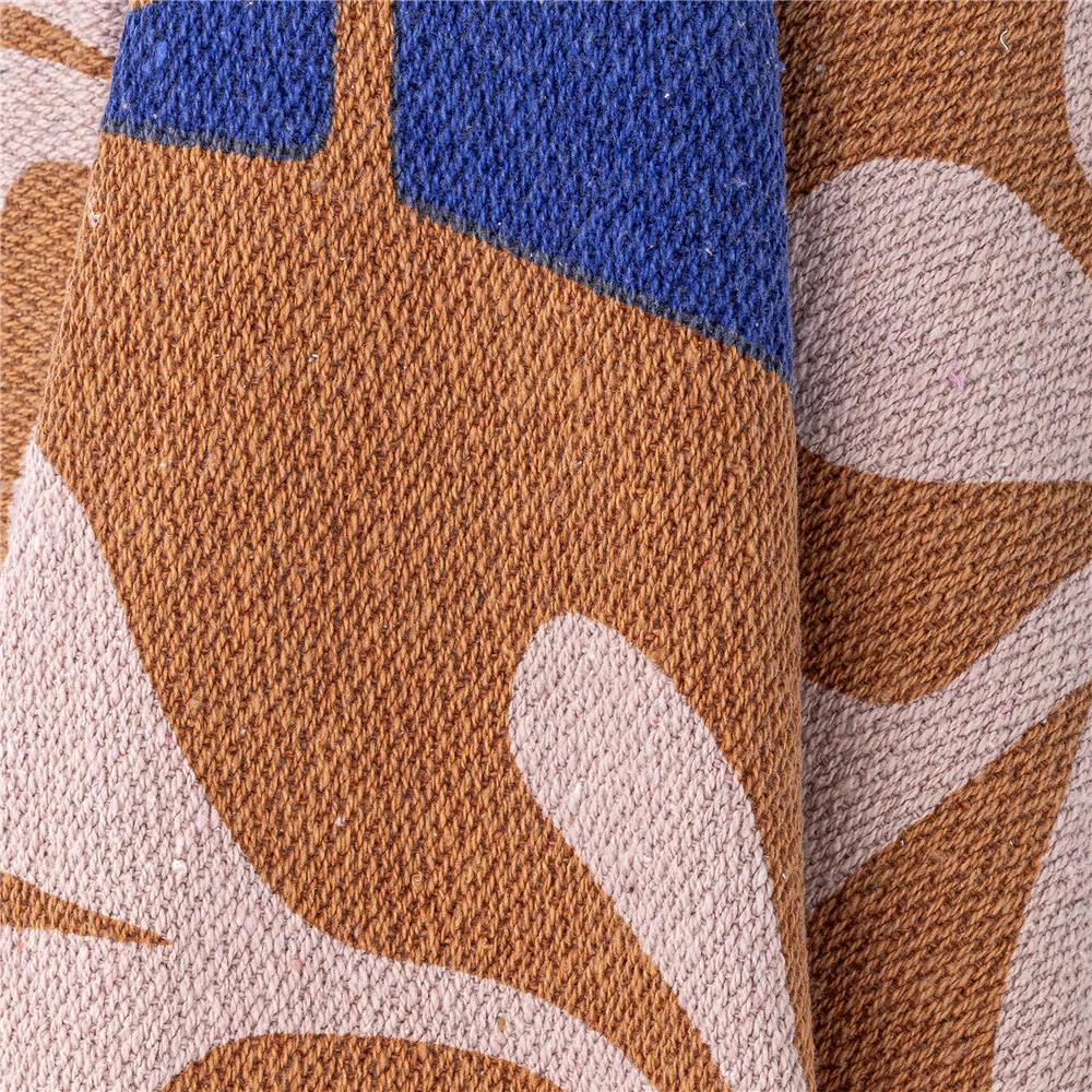 Bloomingville Atle Decke, Braun, recycelte Baumwolle, 160x130 cm, mit Fransen, waschbar