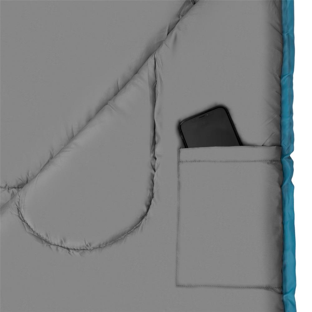 NILS CAMP Schlafsack Größe M Hellblau-Grau - Mumienschlafsack für Outdoor, Trekking & Camping