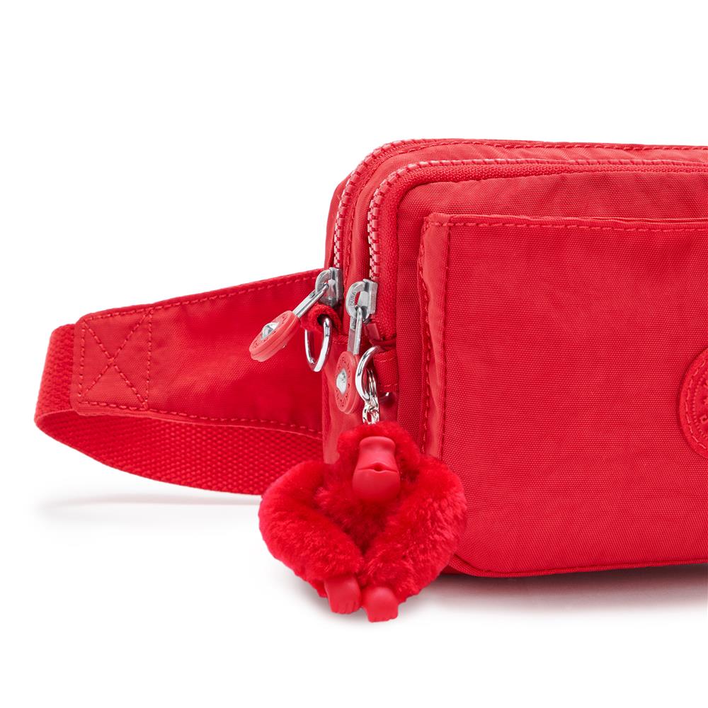 Kipling ABANU MULTI, 2-in-1-Crossbody- und Bauchtasche, Red Rouge (rot), Schultertasche