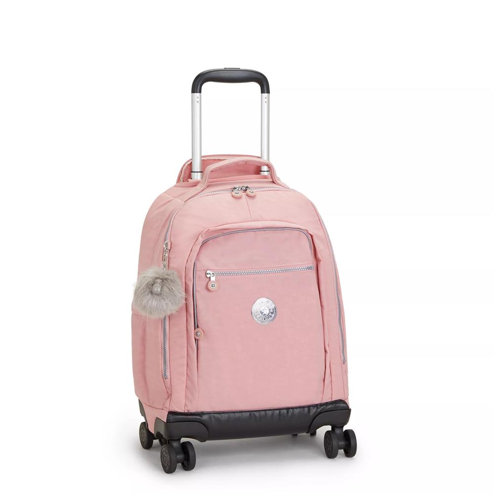 Kipling NEW ZEA, Großer Schulrucksack mit Rollen und Laptopfach, 26L, Bridal Rose (rosa)