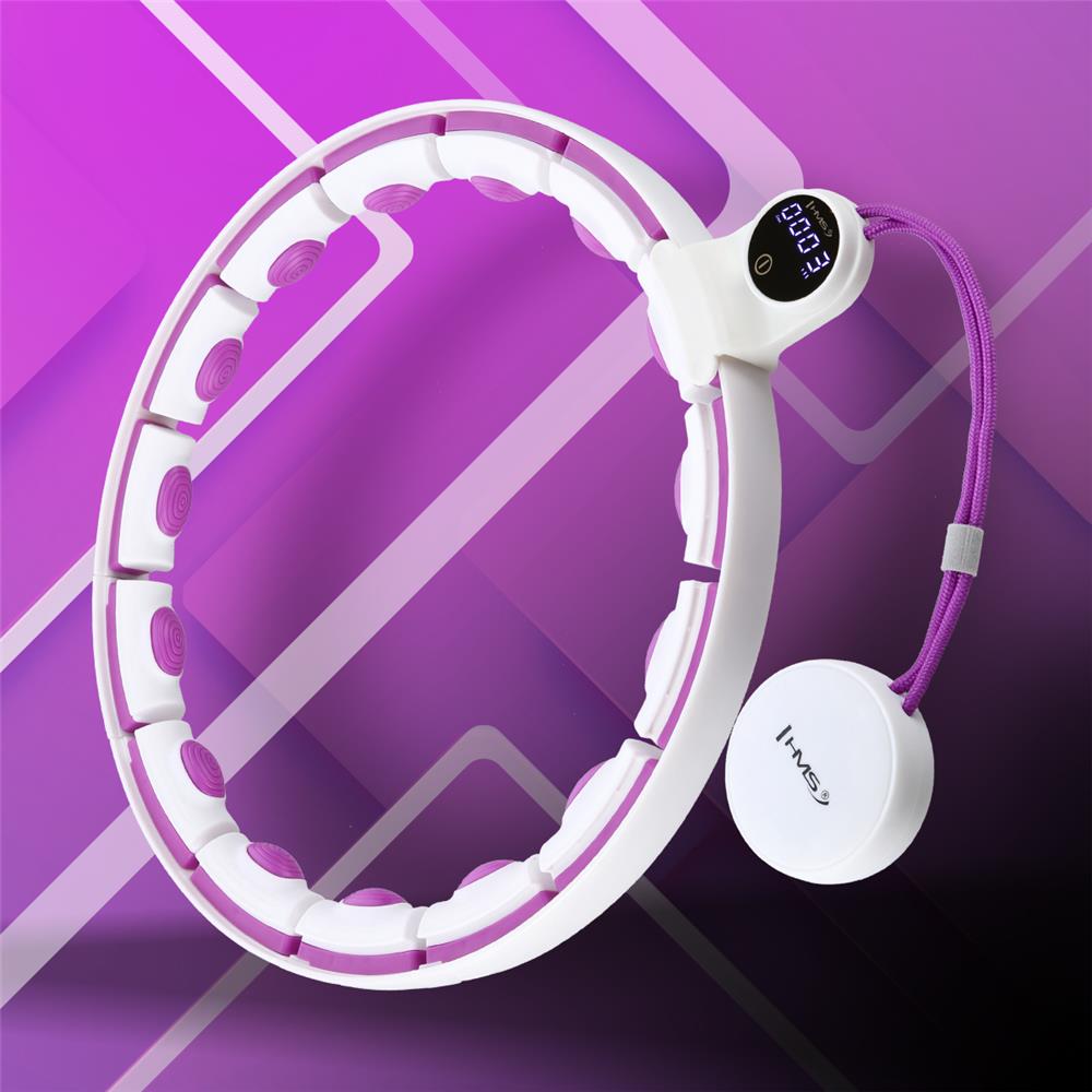 Hula Hoop Reifen mit LCD-Zähler, Magneten und Gewicht Weiß/Violett | HMS HHM17