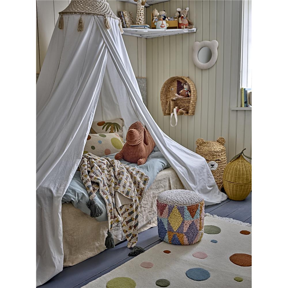 Bloomingville MINI Charlie Decke, Braun, Recycelte Baumwolle, Kinderzimmer, dänisches Design