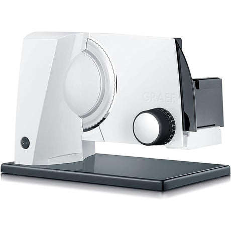 GRAEF Allesschneider SlicedKitchen S11001 weiß mit Edelstahl Wellenschliffmesser und Kindersicherung