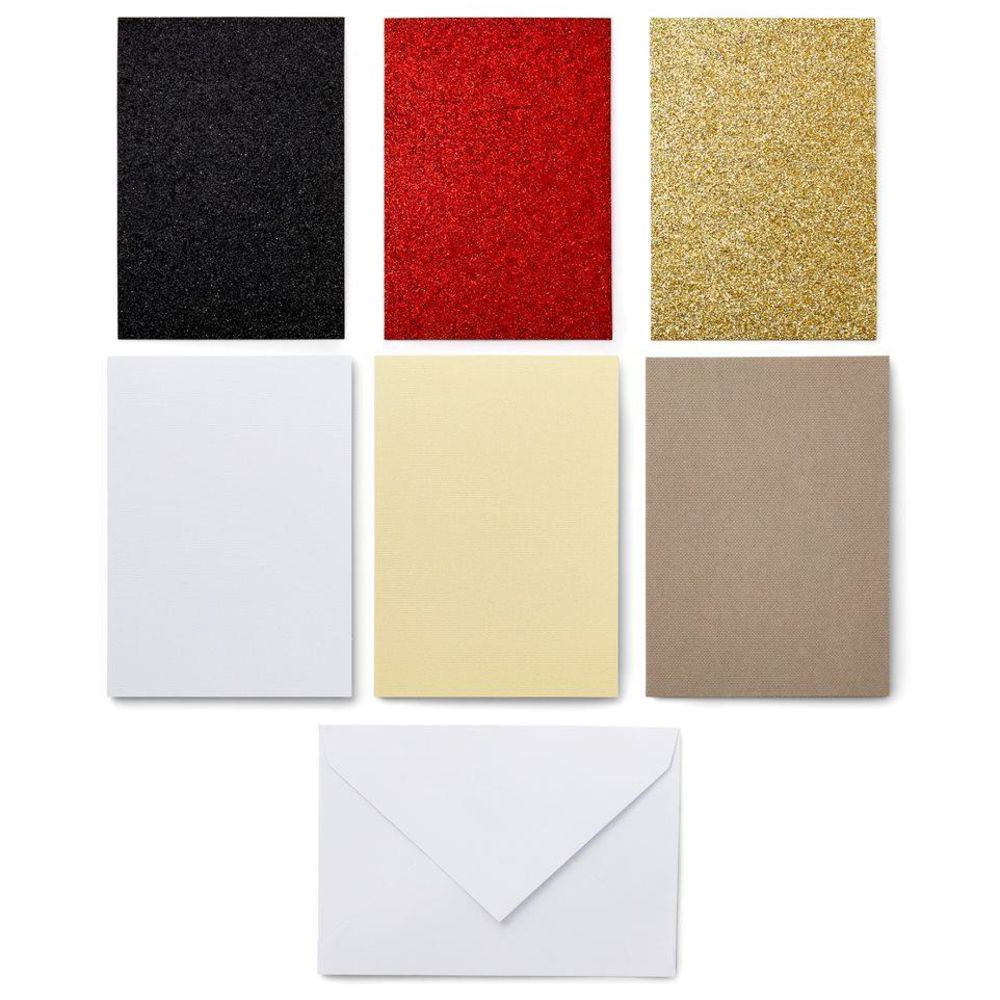 Cricut Einlegekarten Glitzer und Glamour R10 mit Einleger in Glitzerfarben 42 Stück