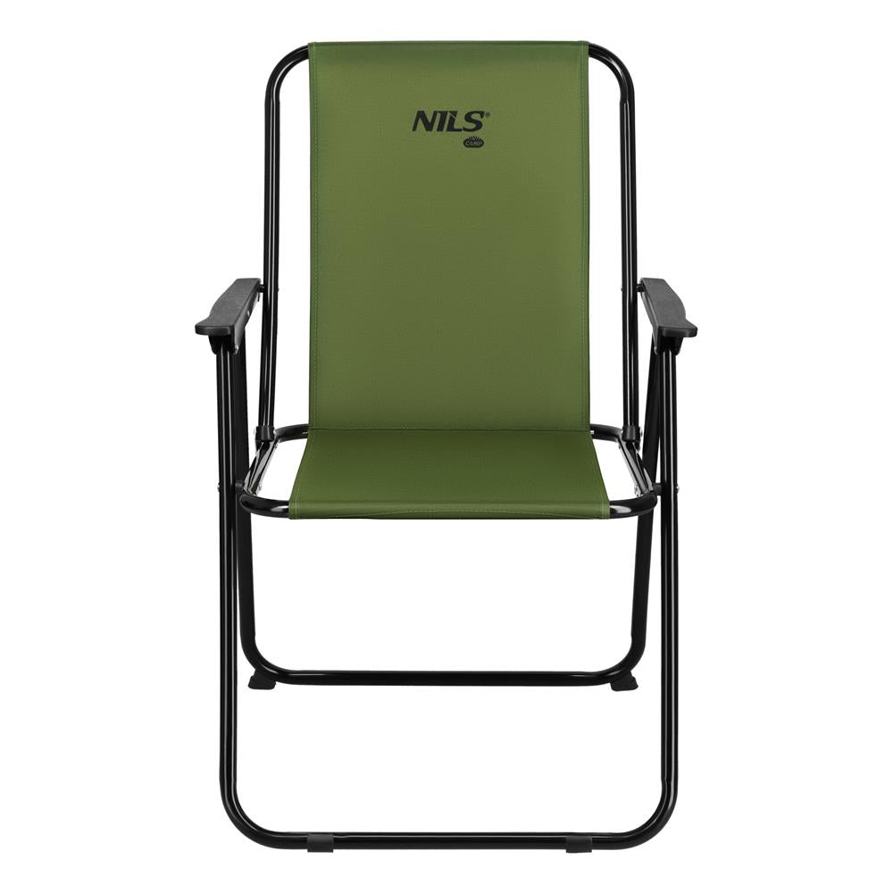 NILS CAMP klappbarer Campingstuhl in Grün - stabiler Outdoor Stuhl für Camping, Garten & Angeln