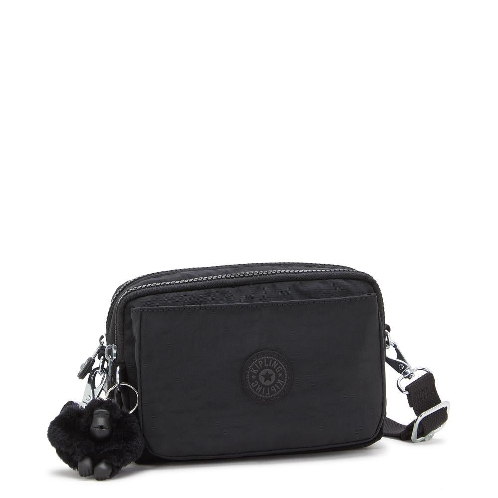 Kipling ABANU MULTI, 2-in-1-Crossbody- und Bauchtasche, Black Noir (schwarz), Schultertasche