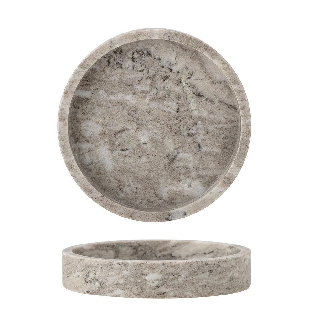 Bloomingville Ivette Tablett, rund, Marmor, 20 cm, dekorative elegante Schale