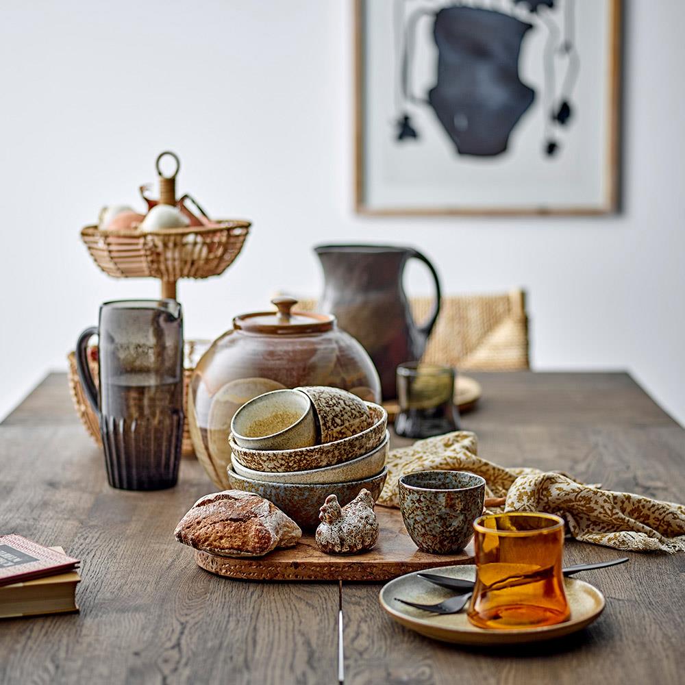 Bloomingville Chicky Salz- und Pfefferset, Braun, Steingut, 2-tlg., Hühnerform, 20 ml