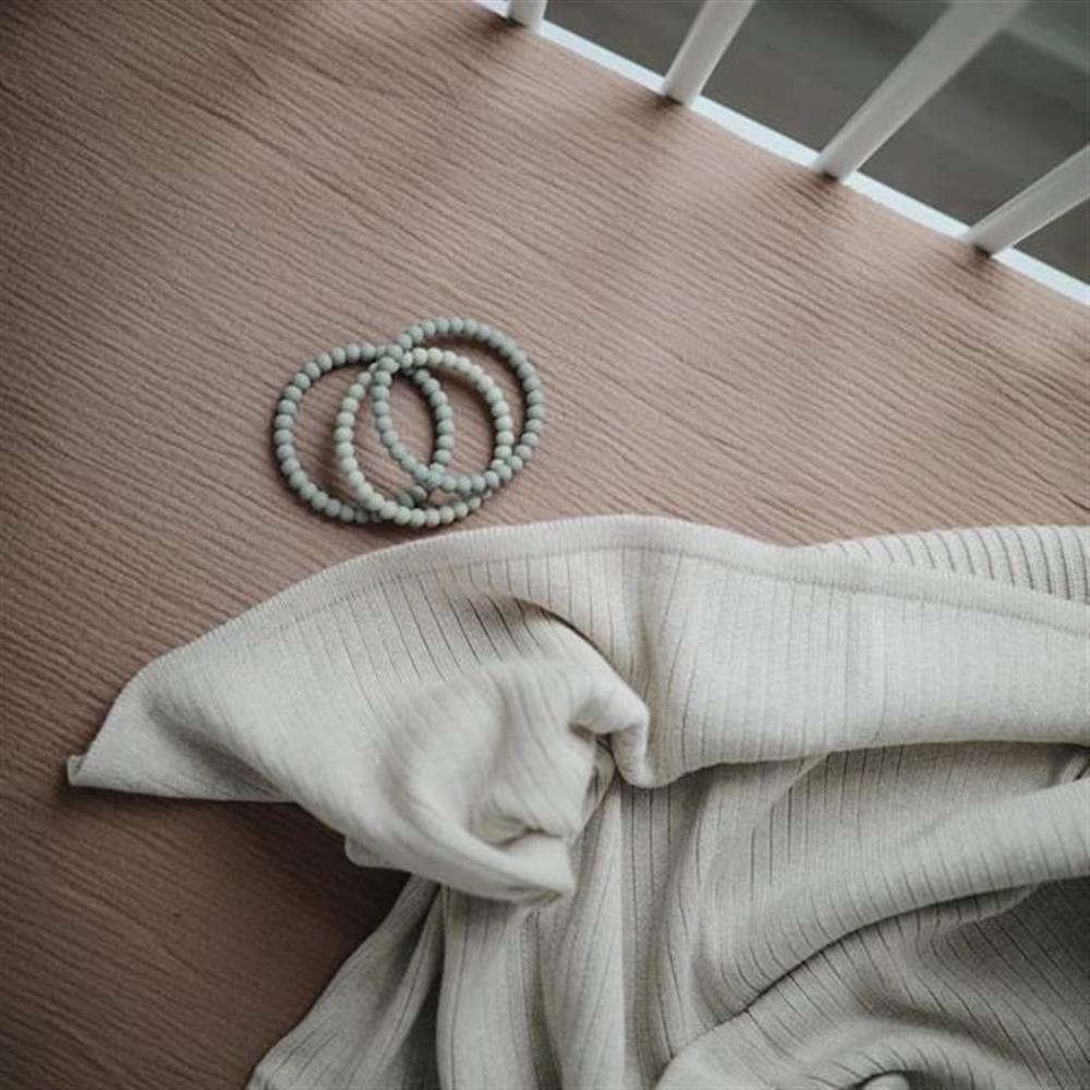 Mushie Beißring Perlen 3er Set, Green Tea/Cool Gray/Sea Salt, Armband aus Silikon, BPA-frei