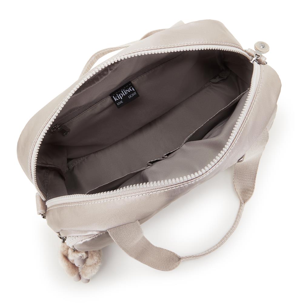 Kipling COOL DEFEA, Mittelgroße Schultertasche, Metallic Glow (beige), Umhängetasche