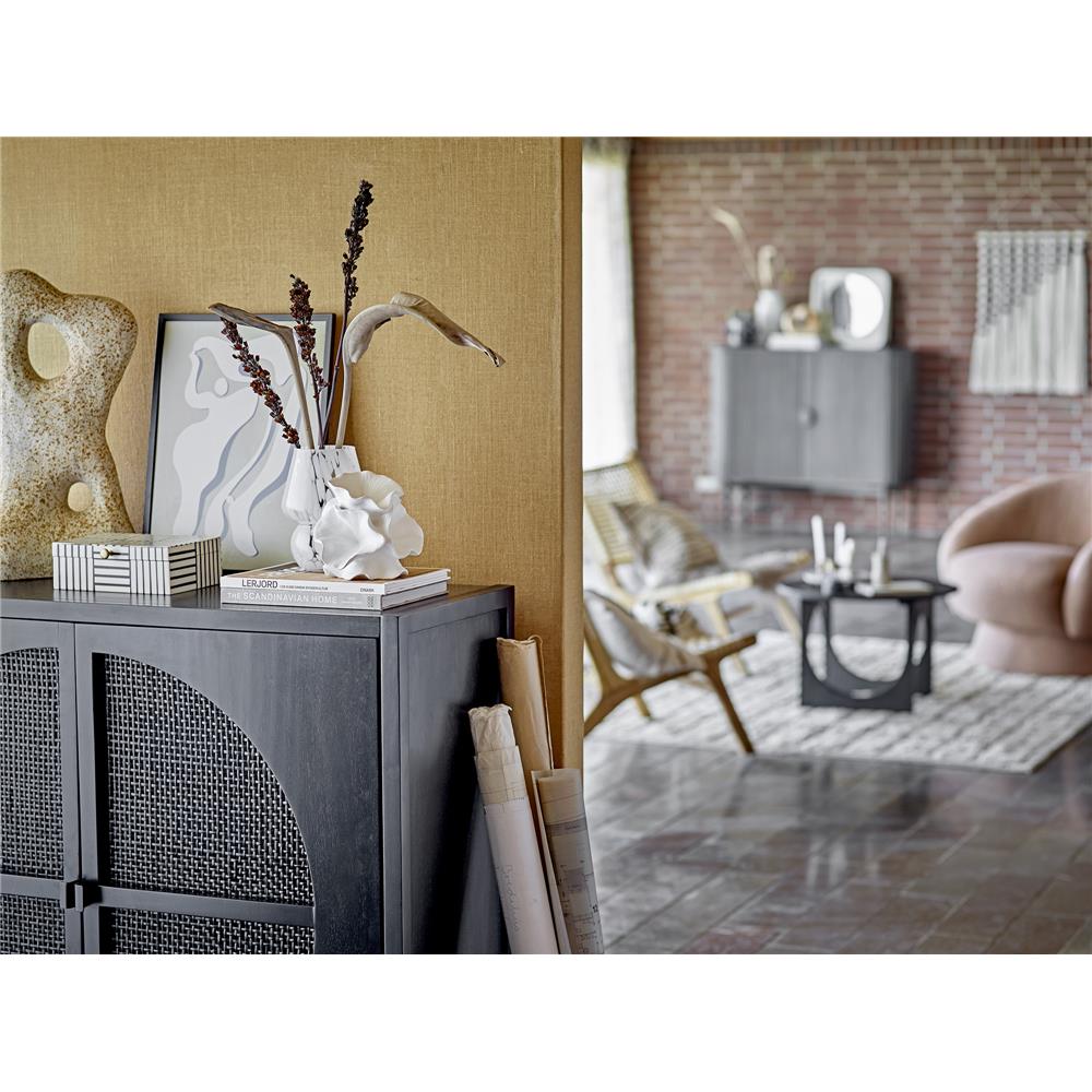 Bloomingville Halim Vase, aus Glas in weißen Nuancen, 13x18,5 cm, einzigartige Form