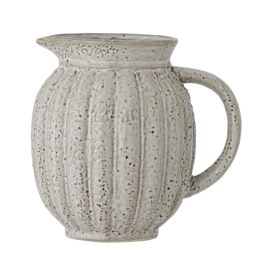 Bloomingville Indrid Krug Grau 2 Liter – Steingut, klassisch & spülmaschinengeeignet