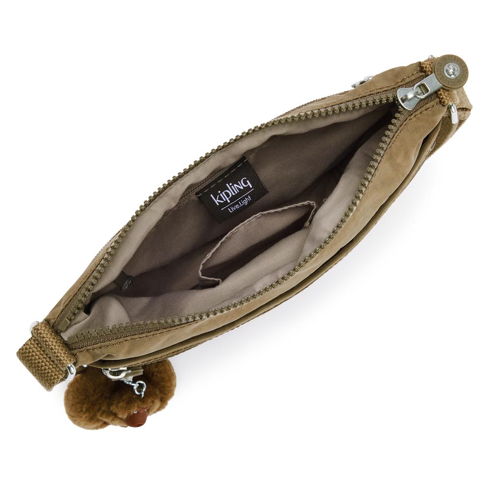 Kipling ARTO S, Kleine Umhängetasche, True Beige (braun), Schultertasche mit Reißverschluss