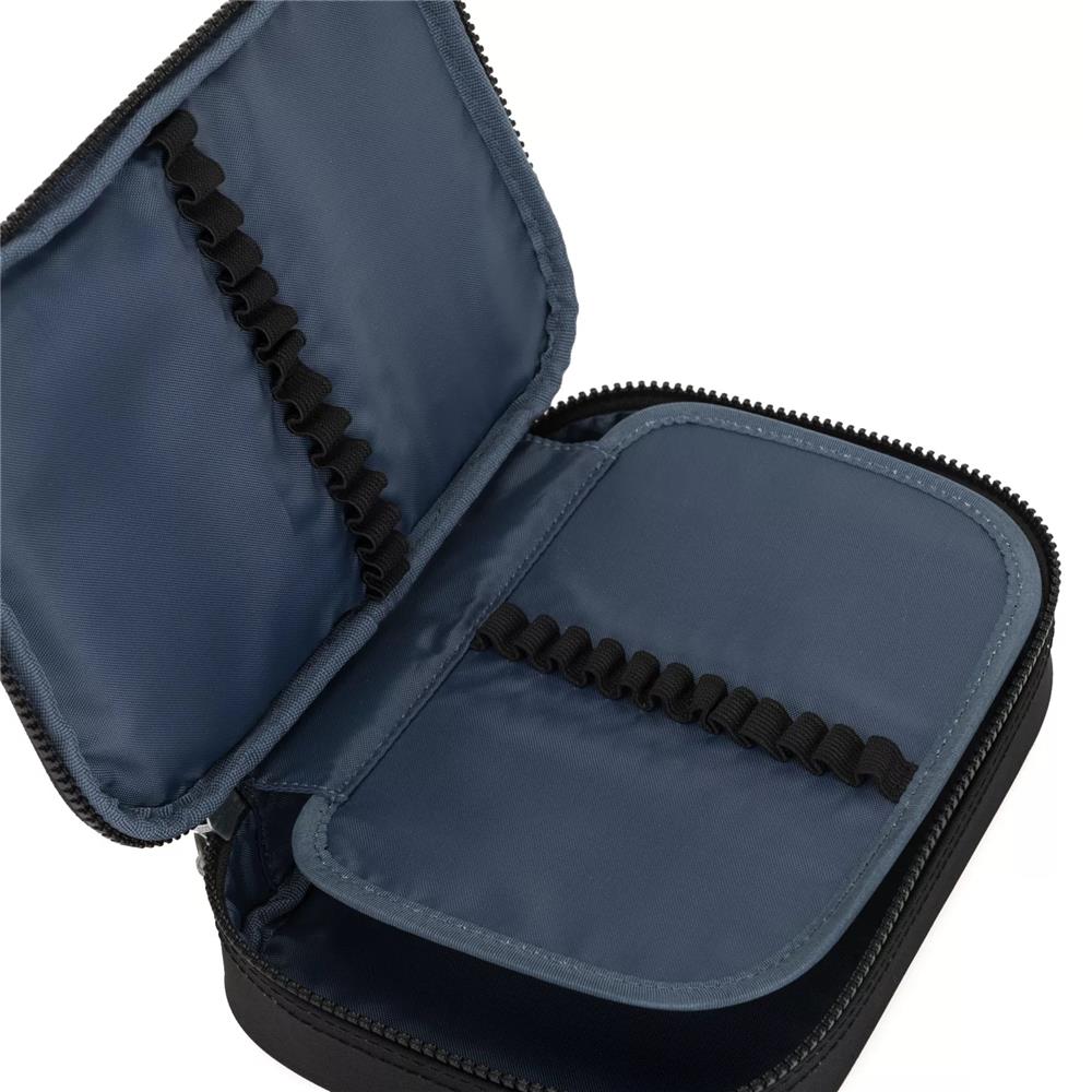 Kipling 100 PENS, Federmäppchen, Black Noir (schwarz), Große Federmappe 1,5L Stifte Etui Tasche