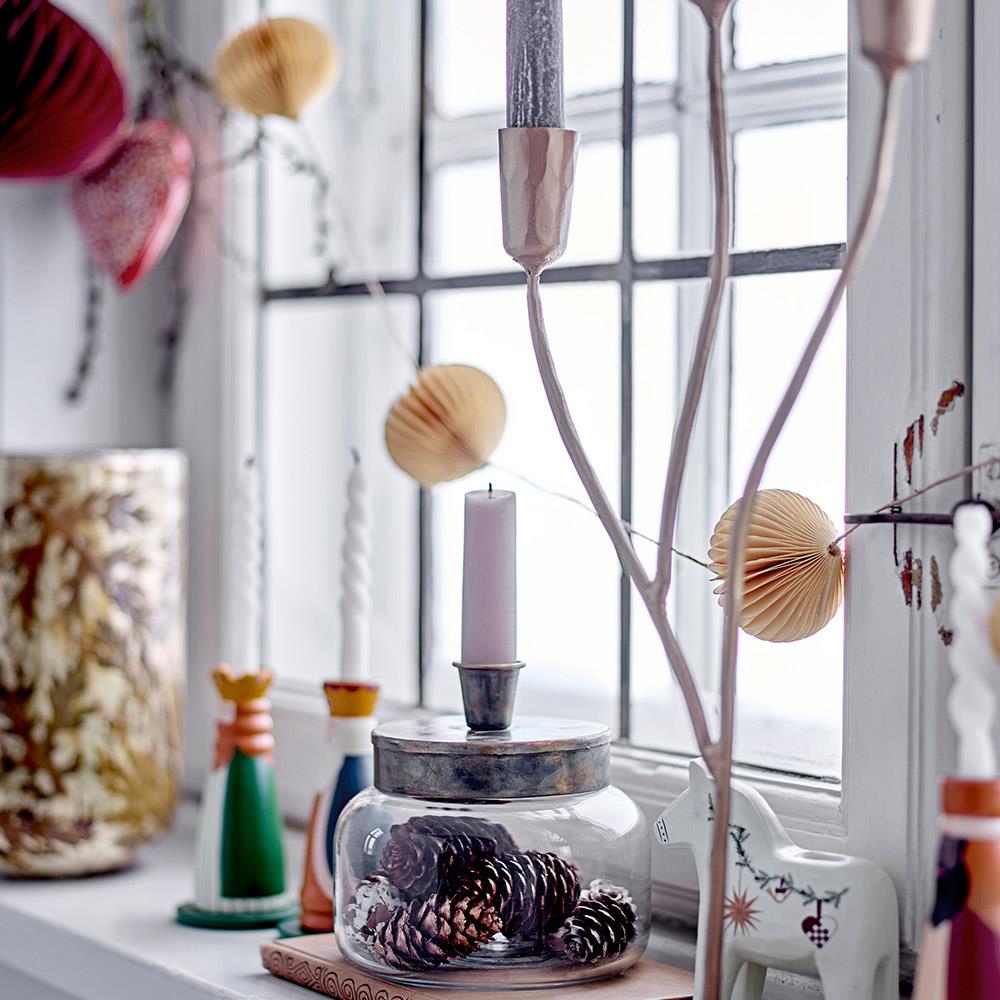 Bloomingville Lorine Kerzenhalter aus Metall – 3-flammig Gold 42 cm