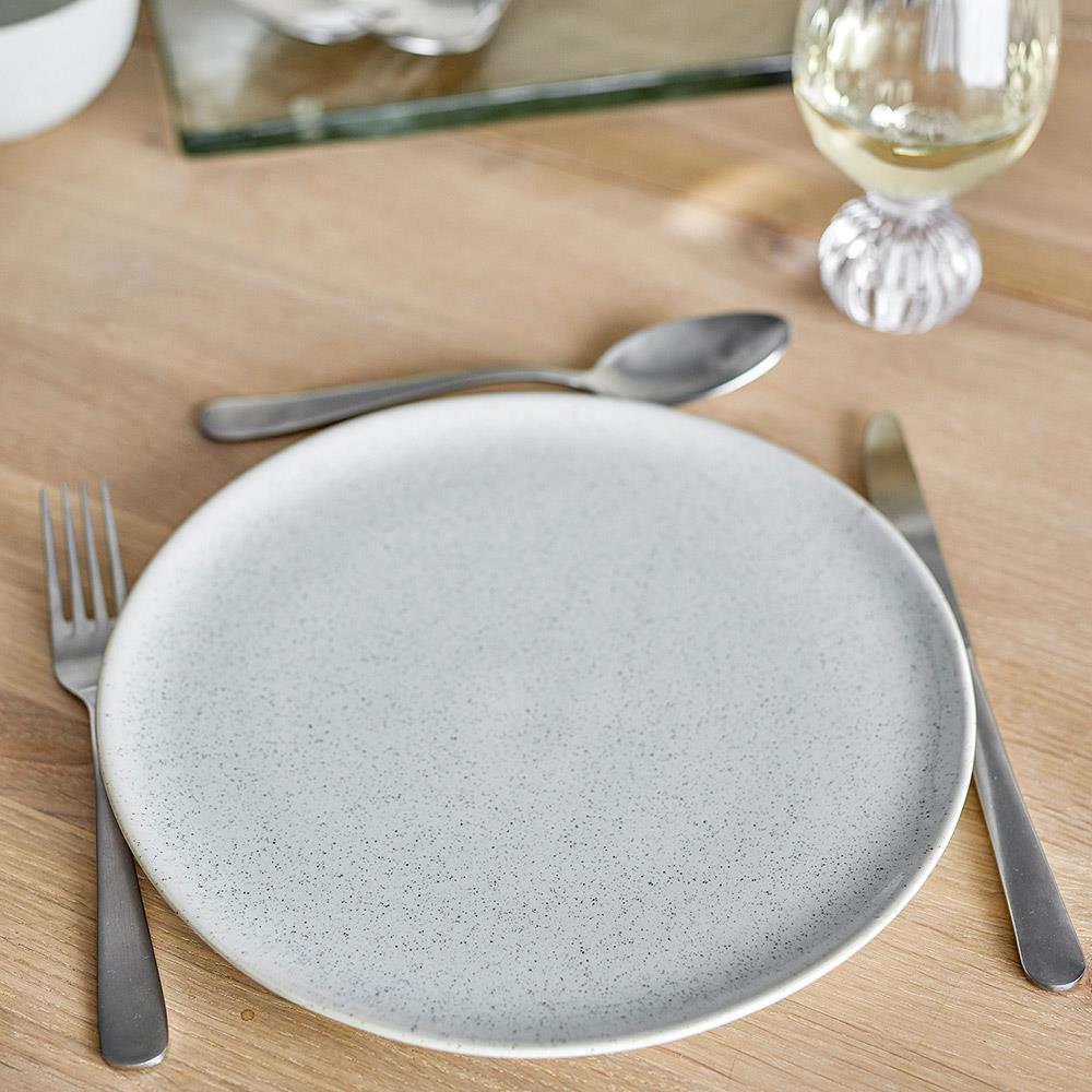 Bloomingville Addison Teller Weiß Steingut 26,5 cm skandinavisch