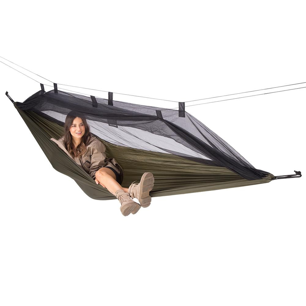 NILS CAMP Hängematte mit Moskitonetz - Outdoor Hängematte für Camping, Trekking & Garten