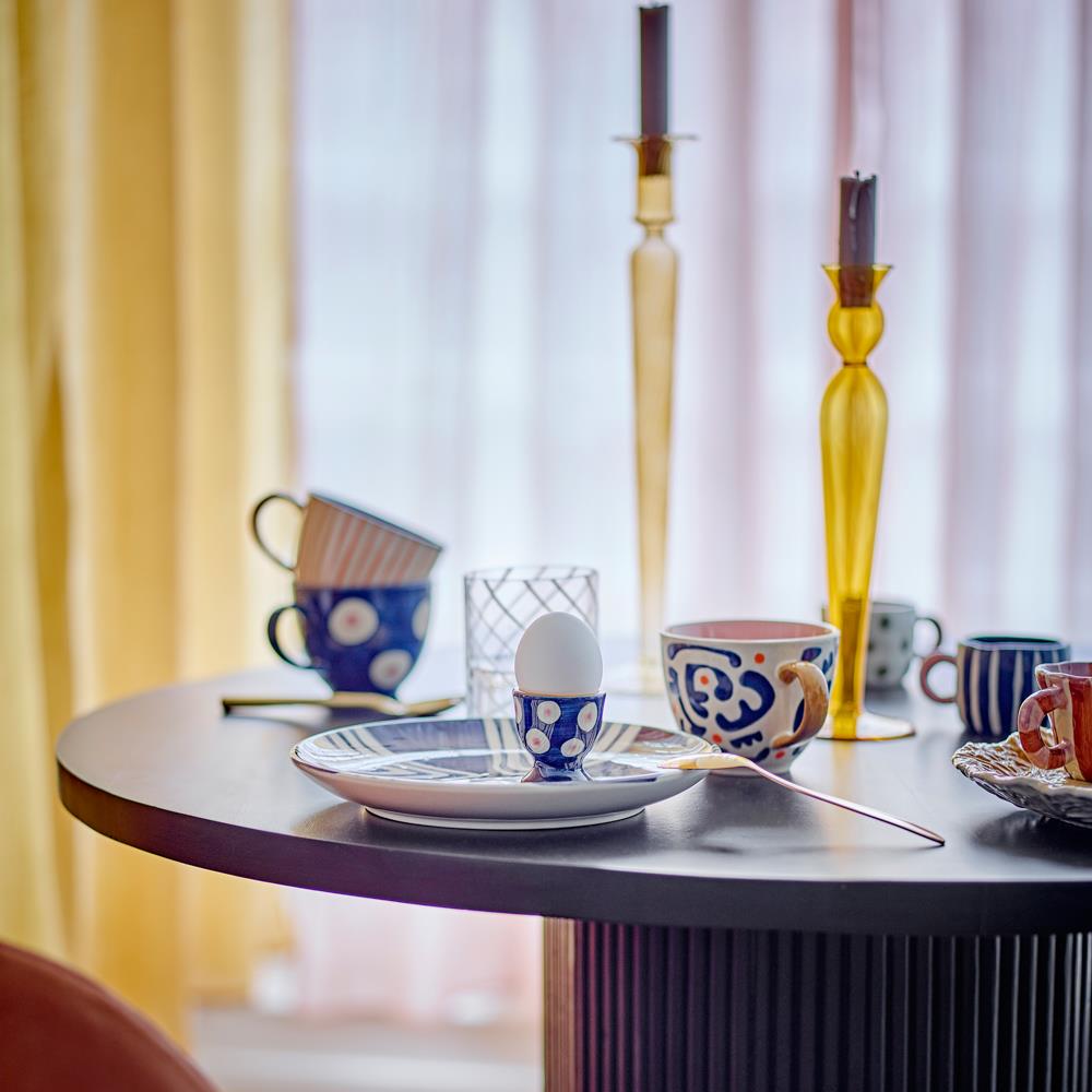 Bloomingville Eviaya Tasse Bunt Steingut 3er Set – handbemalte Tassen