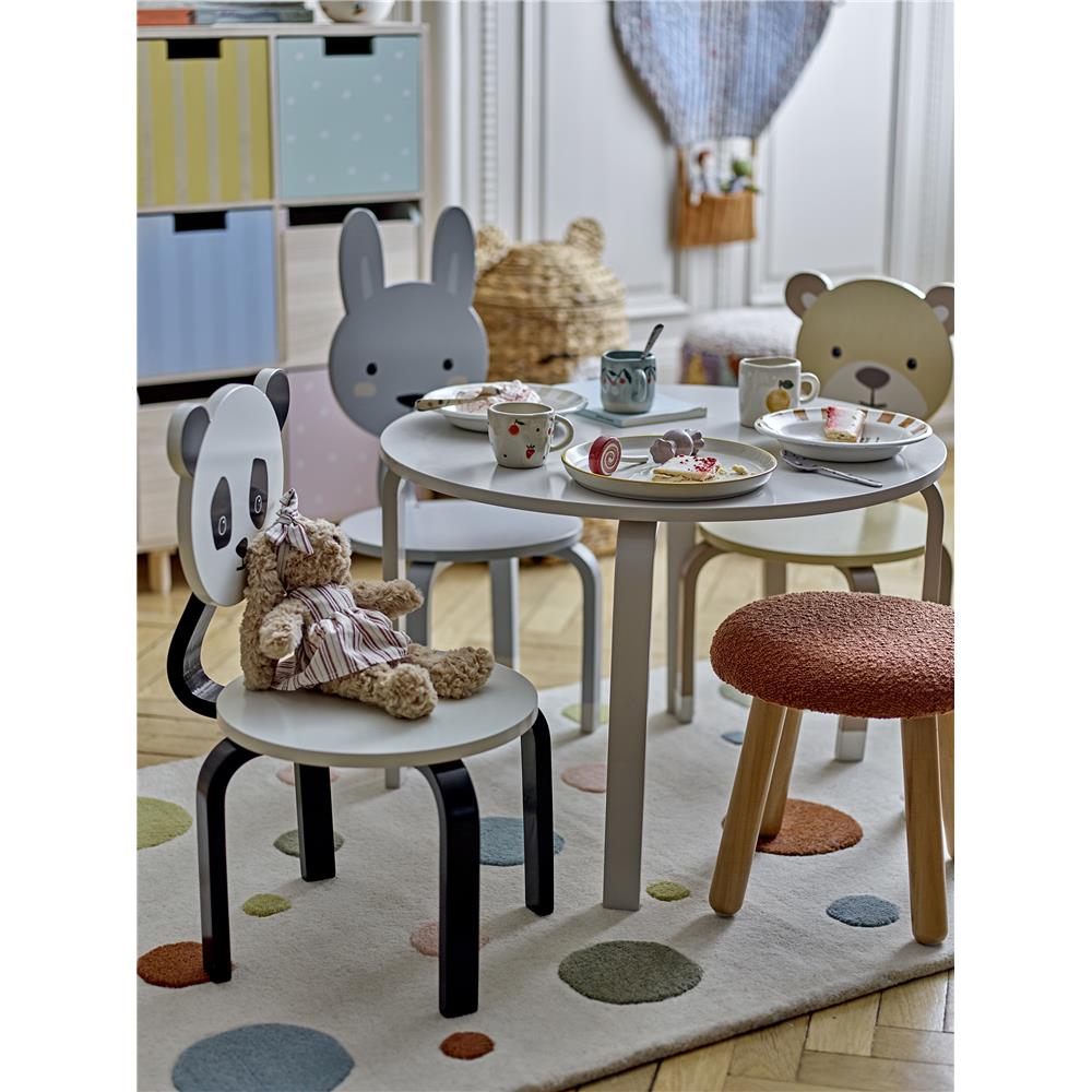 Bloomingville MINI Tatiana Geschirr-Set, Weiß, Steingut, 2er Set mit Tasse + Teller