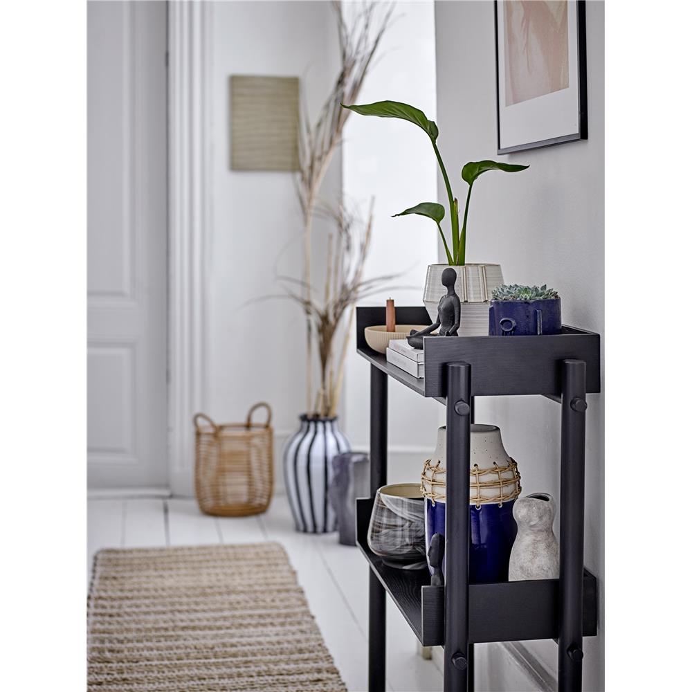 Bloomingville Zaki Blumentopf Weiß Steingut L17,5xH15,5xW16,5 cm – glasiertes Pflanzgefäß