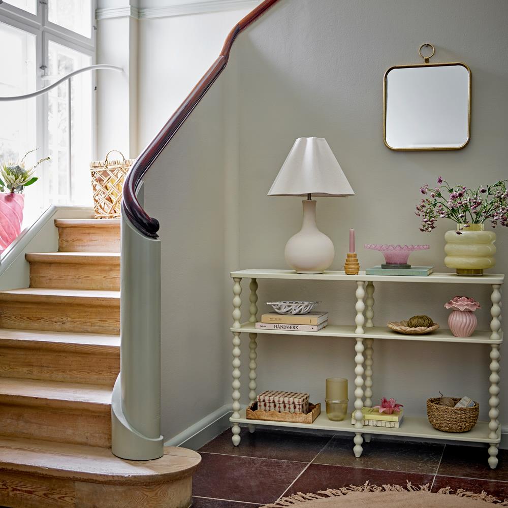 Bloomingville Petalia Vase Rose Steingut D15,5xH17 cm – elegante Rosenvase