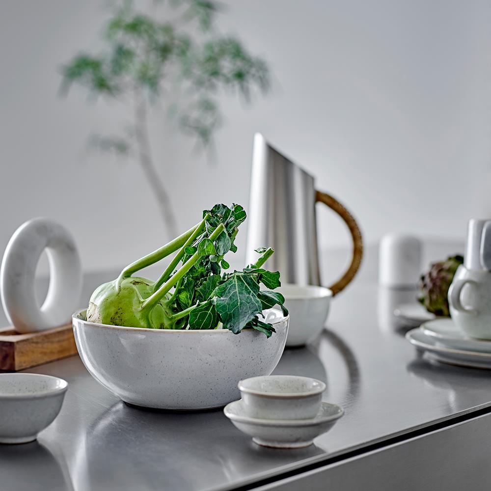 Bloomingville Manuella Mörser & Stößel aus Mangoholz – Naturweiß, L28xH17xW7 cm