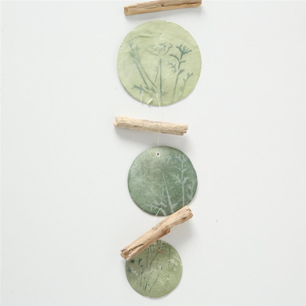 BOLTZE Capiz-Girlande Fine 180cm Muscheln Floral Blumen Hängedekoration | 1 Stück zufällige Variante