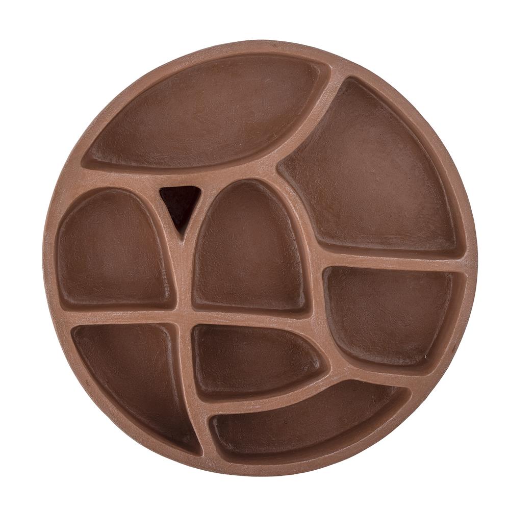 Bloomingville MINI Palmer Regal - Rotes, rundes, organisch geformtes Wandregal fürs Kinderzimmer