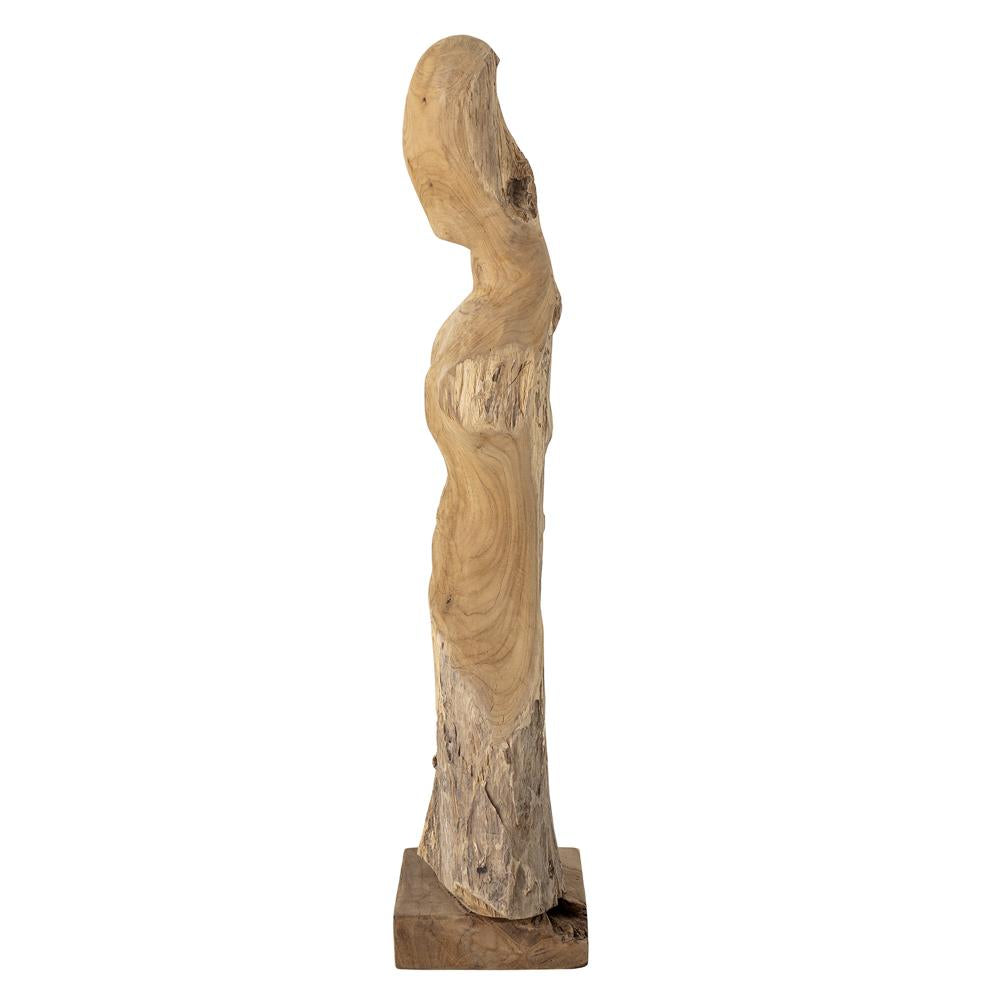 Bloomingville Lenoa Dekofigur Natur Teakholz 30 x 70 x 15 cm Holzfigur Frauenkörper Skulptur Objekt