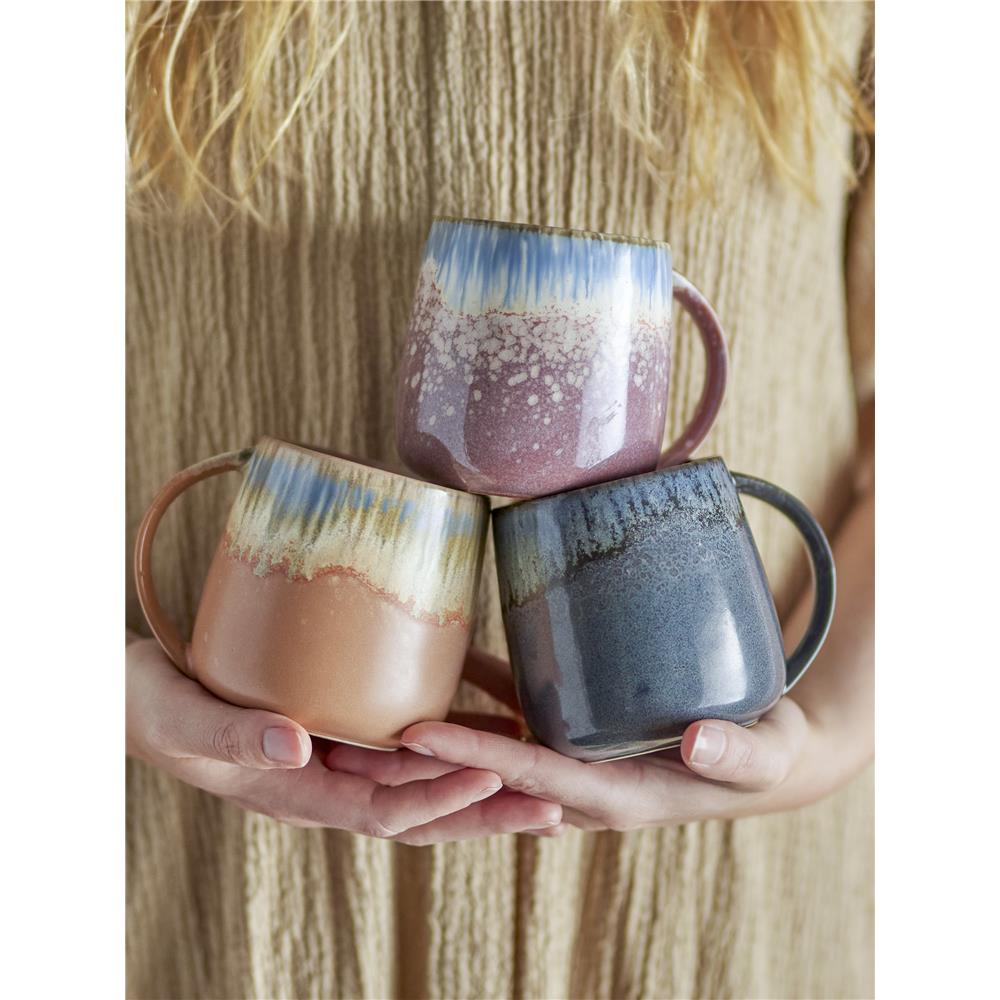 Bloomingville Cloe Tassen 3er Set, 380 ml, aus Steingut, dänisches Design