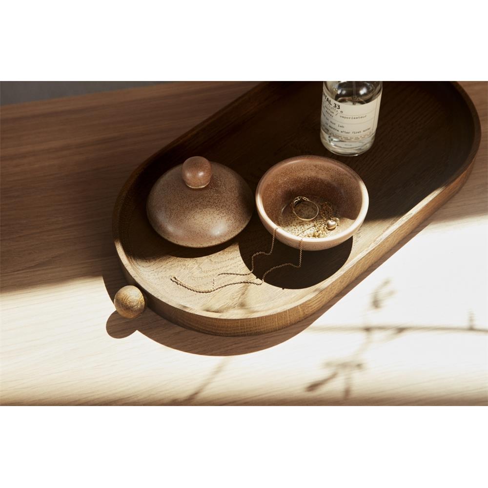 OYOY Inka Holztablett 2,3 x 34,2 x 18 cm Dunkelbraun Eiche Serviertablett Dekotablett