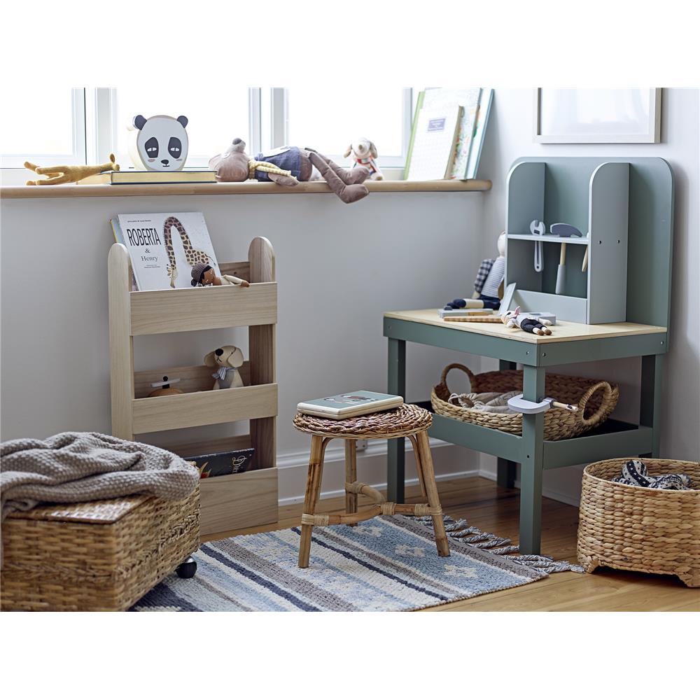 Bloomingville MINI Moris Regal Natur Paulowniaholz schmales Küchenregal Kinderzimmerregal