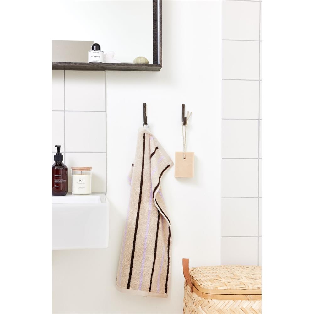 OYOY Pieni Schlichte Haken 2er Set Handtuchhalter in Bronze-Braun aus Edelstahl