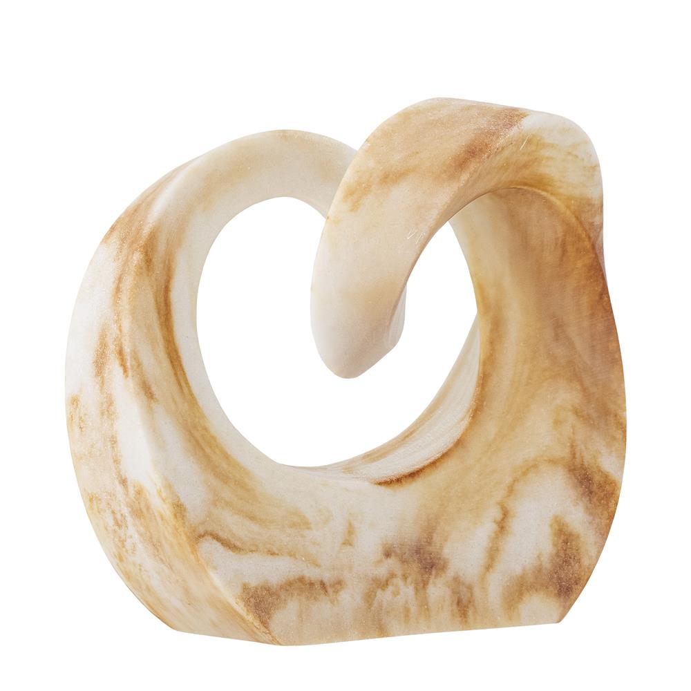 Bloomingville Swirl Deko – Elegante Polyresin Skulptur im modernen Marmordesign