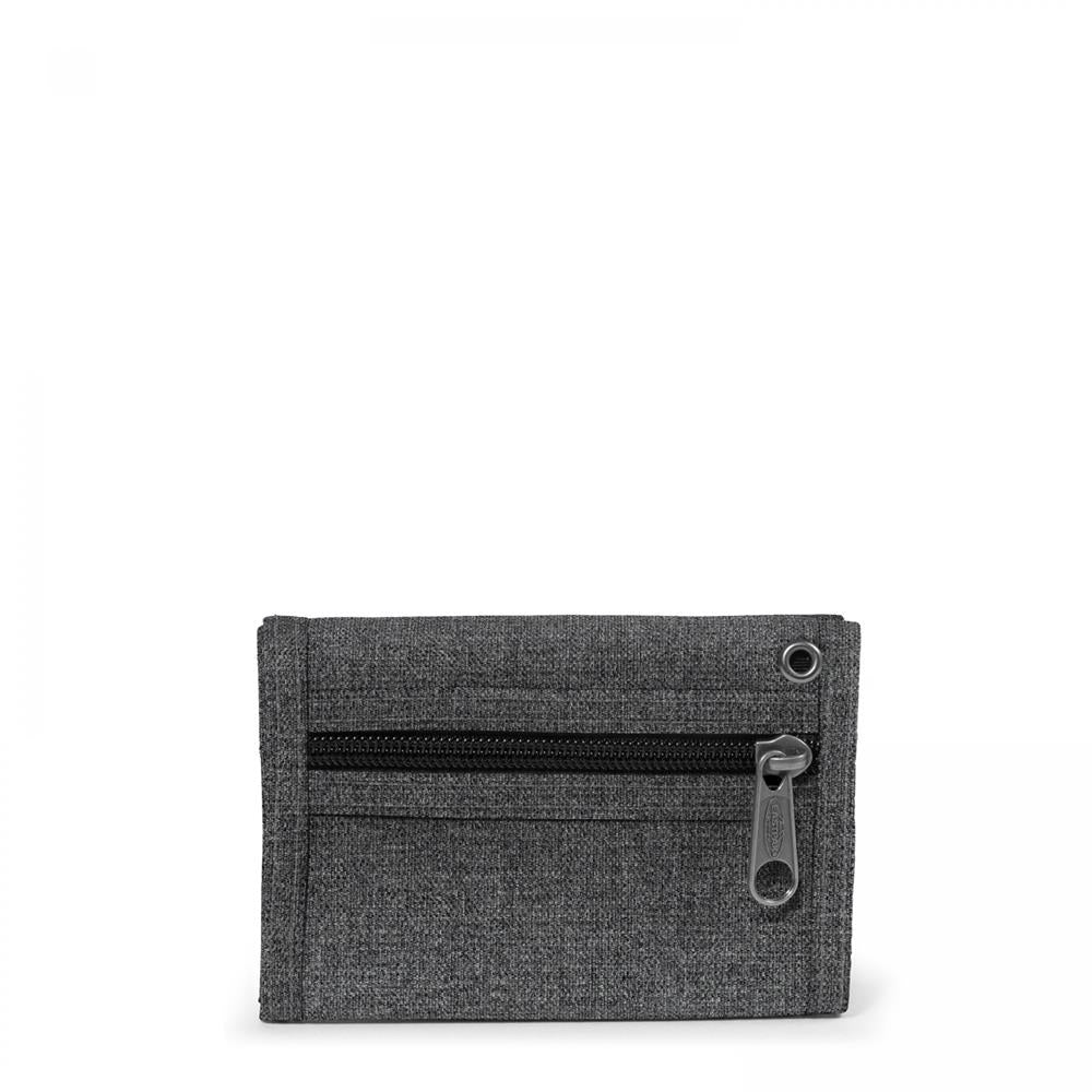 Eastpak CREW SINGLE, Geldbörse, Black Denim (grau), Dreifach faltbares Portemonnaie