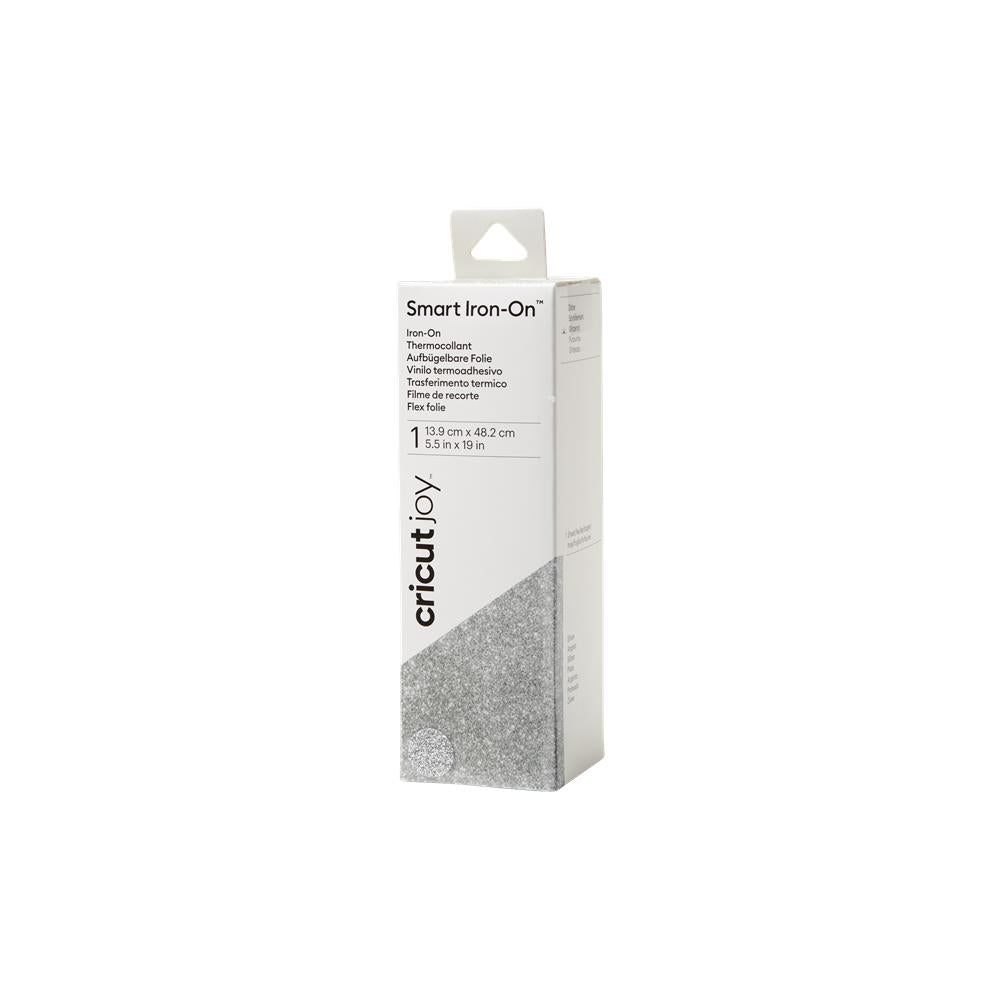 Cricut Joy Smart Iron-On Bügelfolie Silber Glitzer T-Shirt Jacke Rucksack Textildruck für Joy Schneidemaschine