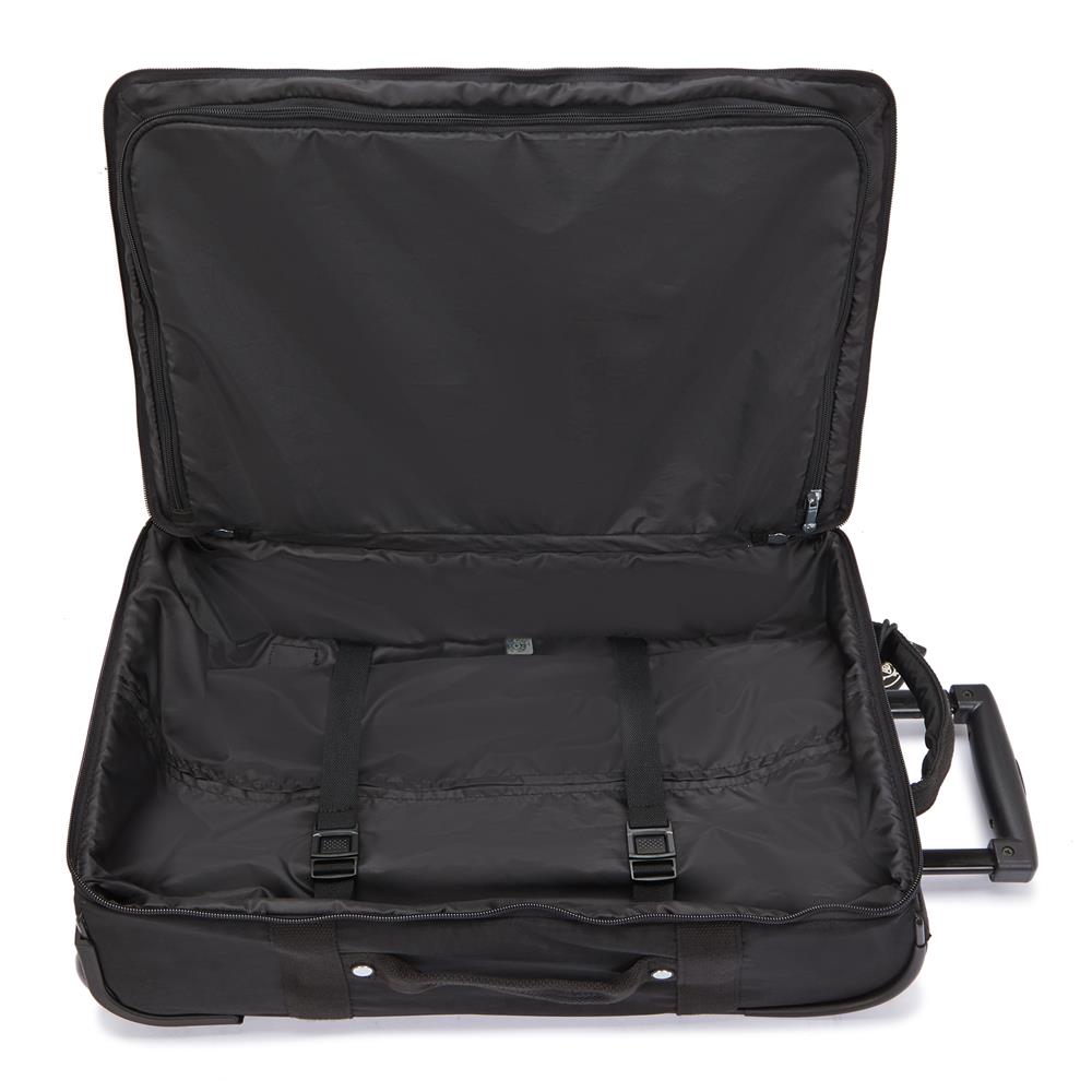 Kipling TEAGAN US, Kleine Reisetasche, Black Noir (schwarz), 39L, Handgepäck, 2-Rollen