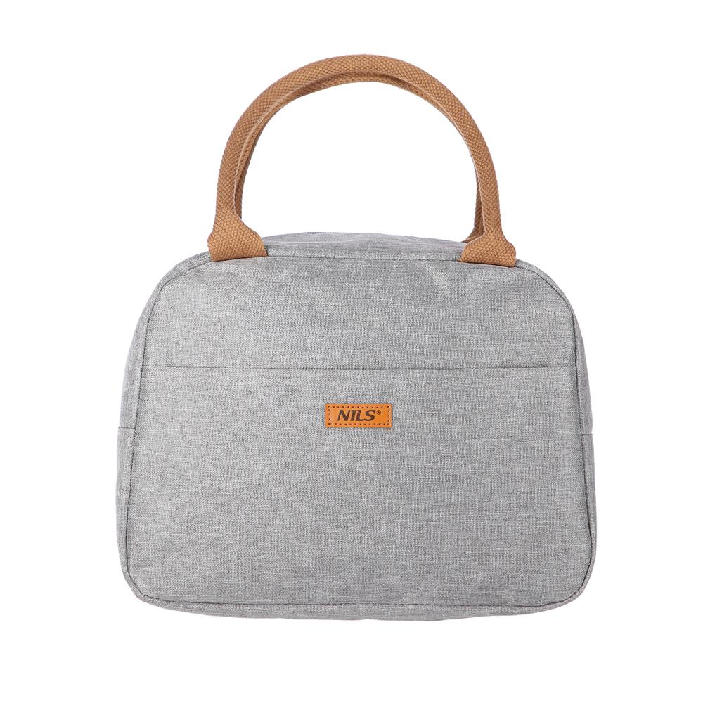 NILS Kühltasche 8L in Hellgrau - kompakte Thermotasche für Picknick, Lunch & Outdoor
