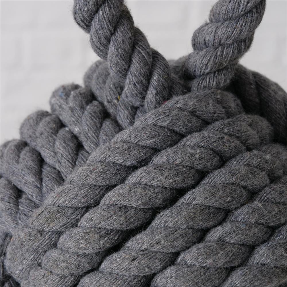 BOLTZE Türstopper als Knoten Zuber in Grau 23x15cm aus Jute mit praktischer Schlaufe