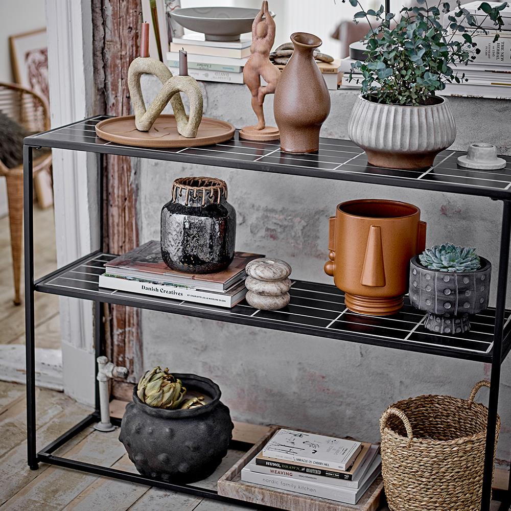 Bloomingville Majsa Tablett – quadratisches Marmor-Tablett in Braun, 35x35 cm, vielseitig & spülmaschinenfest