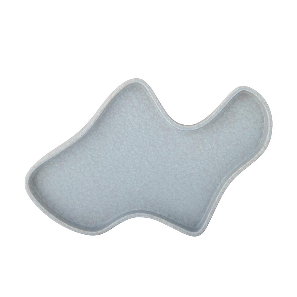 Bloomingville Lakey Tablett, Blau, Steingut L32xH3xW21,5 cm