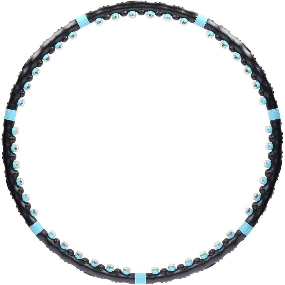 Hula Hoop Reifen 98 cm mit Massagenoppen und Magneten Schwarz/Blau | HMS HHP006