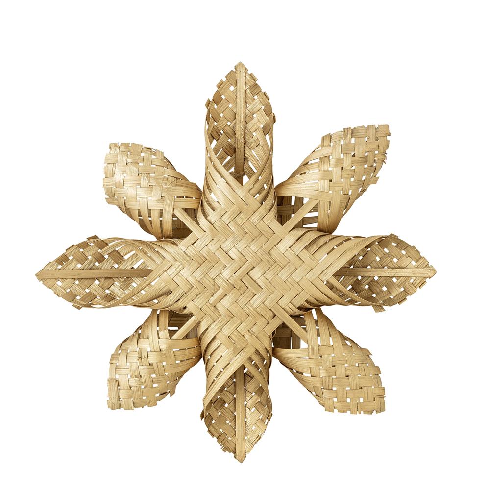 Bloomingville Hani Stern – Dekorativer Weihnachtsstern aus Bambus in Gold, Ø33 cm, dänisches Design