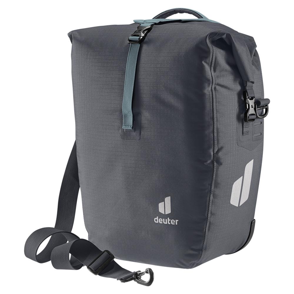 deuter Weybridge, Fahrradtasche, graphite (grau), 20L+5L, mit Bagfix-Halterung