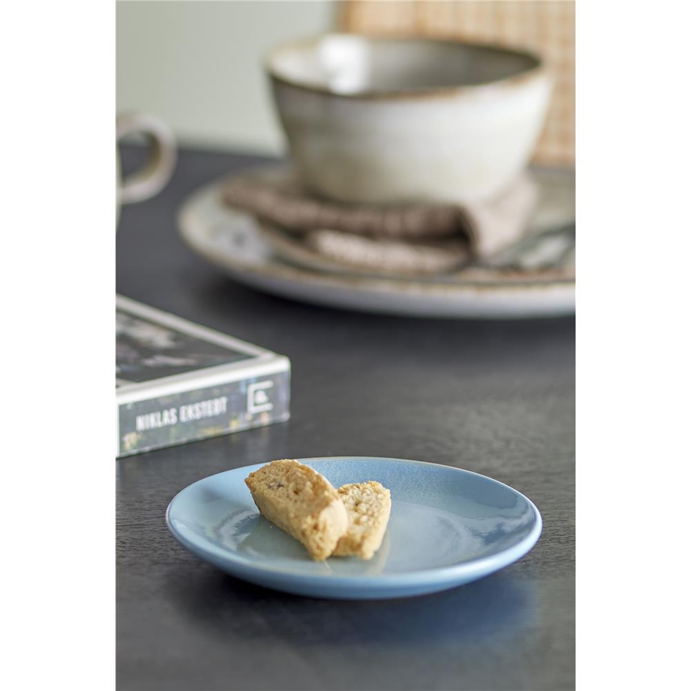 Bloomingville Safie Teller Blau 15cm aus Steingut spülmaschinenfest für Dessert