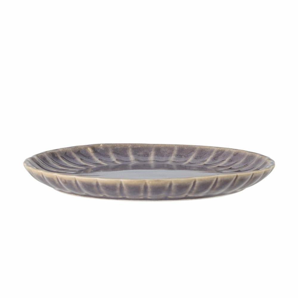 Bloomingville Latina Teller, Violett, 27 cm, Steingut, Speiseteller, dänisches Design