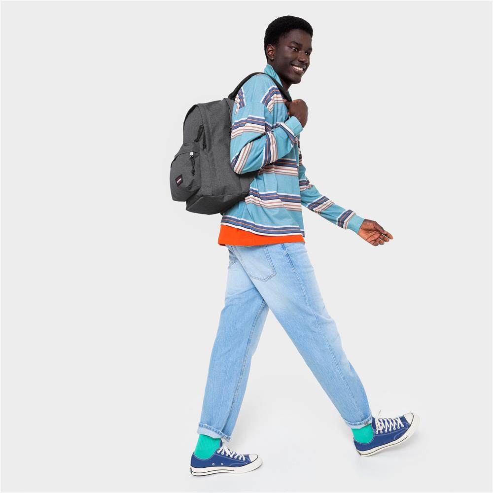 Eastpak BACK TO WORK, Rucksack, Black Denim (grau), 27L, mit Laptopfach