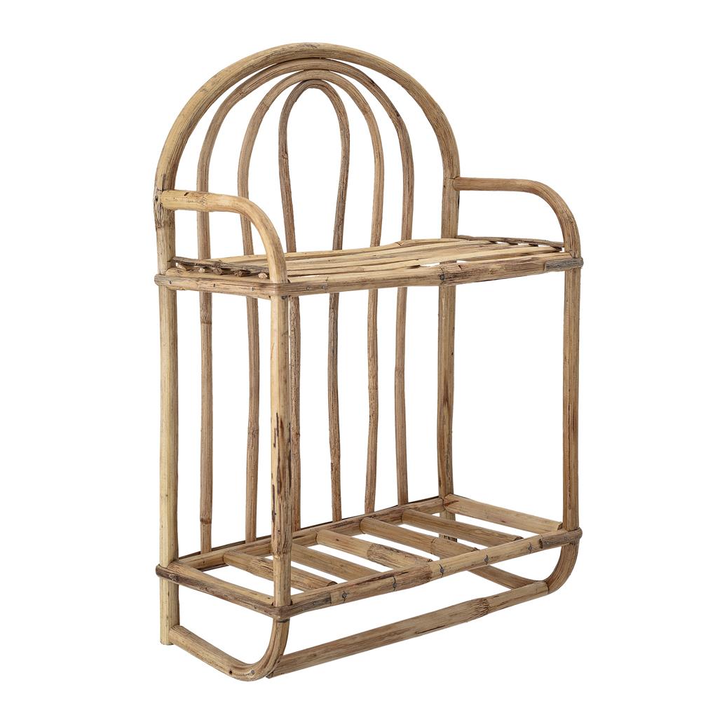 Bloomingville Alice dekoratives Regal aus Schilfrohr in Naturfarben, dänisches Design